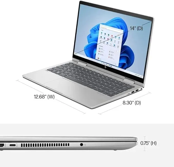 HP - Envy 2-in-1 | 14" Full HD Touch-Screen Laptop - Intel Core i7-16GB Memory - 1TB - Natural Silver