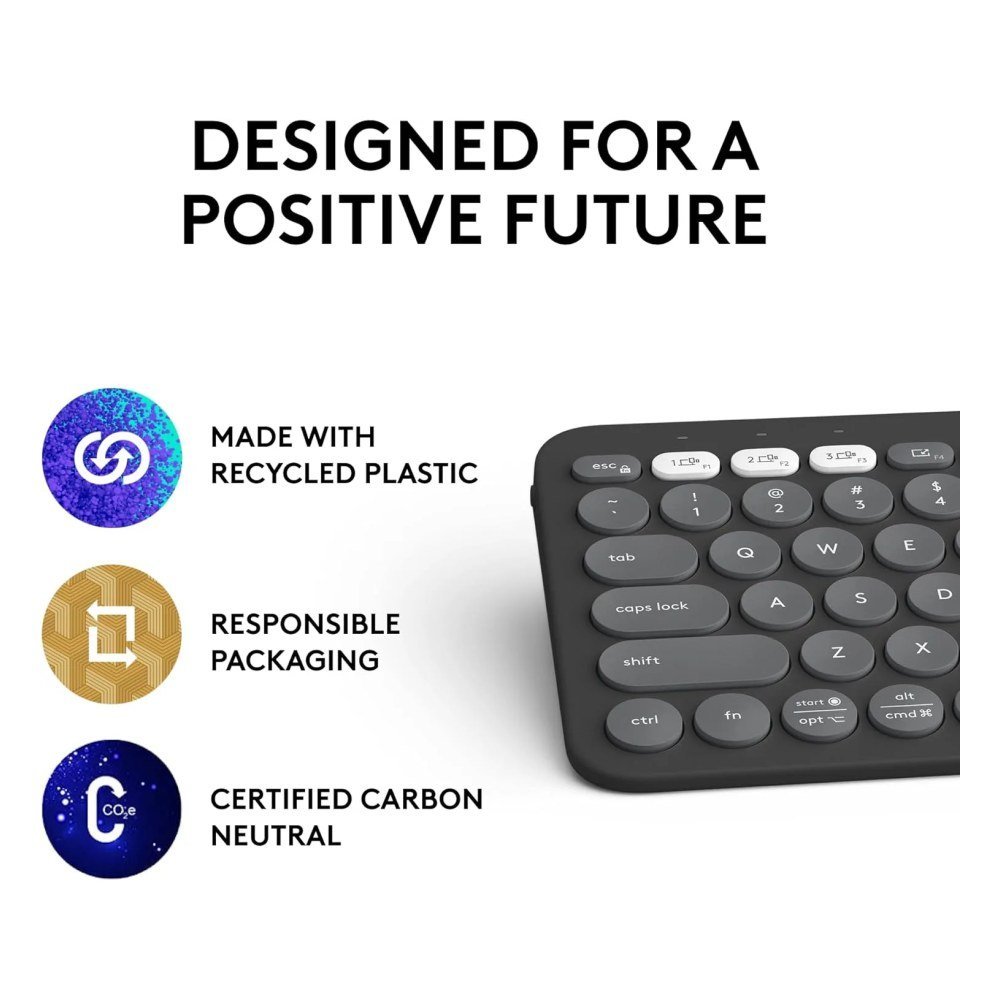 Logitech Pebble Keys 2 K380s, Multi-Device Bluetooth Wireless Keyboard