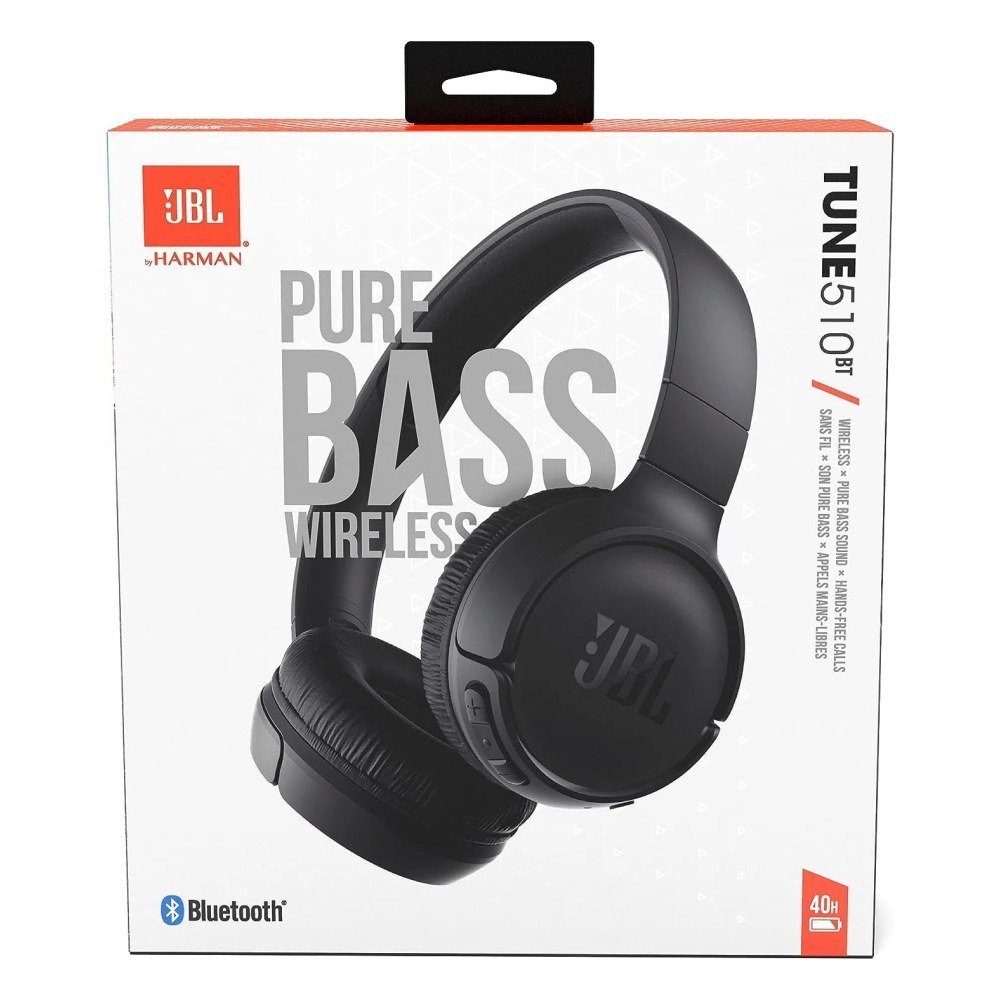 JBL Tune 510BT: Wireless On-Ear Headphones with Purebass Sound