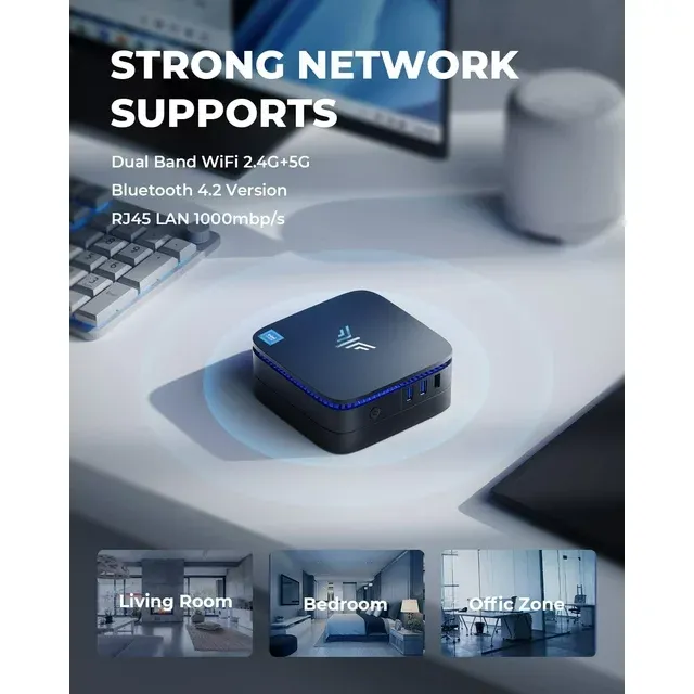 KAMRUI Mini PC Intel 12th Gen N95 3.4GHz 16GB /512GB Windows 11 pro Tower Support 4K UHD Dual Wi-Fi