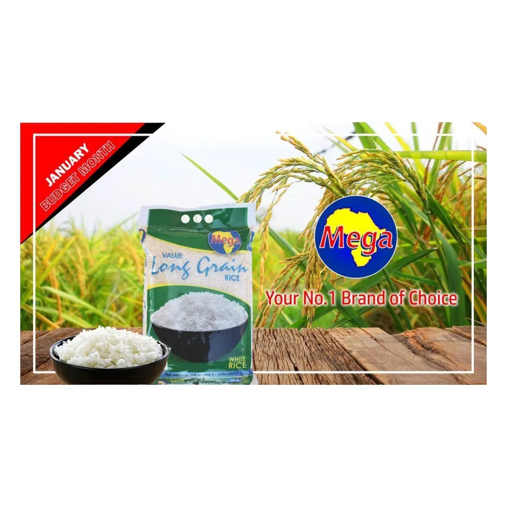 Mega Value Long Grain White Rice 2kg
