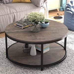 Round Coffee Table,36" Coffee Table for Living Room
